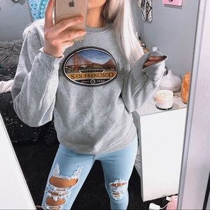 San Francisco California Gray Sweatshirt